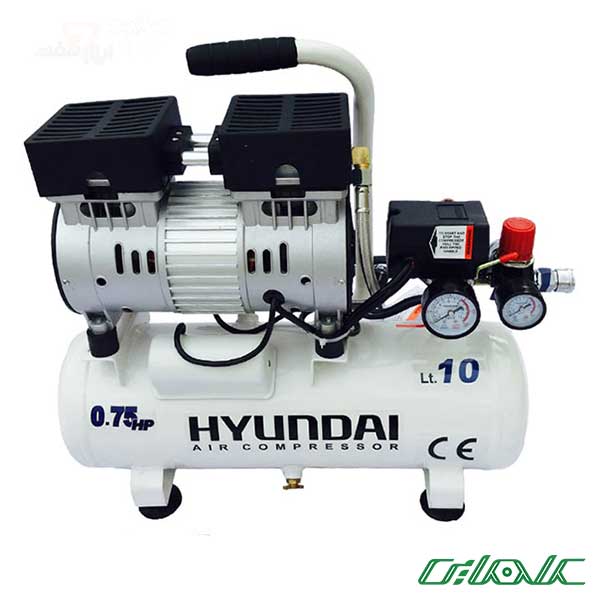 کمپرسور باد 10 لیتری بی صدا هیوندای مدل AC-1075
