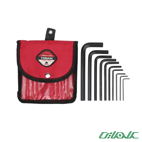 آچار آلن 10 عددی کیفی توسن مدل T726-B1510