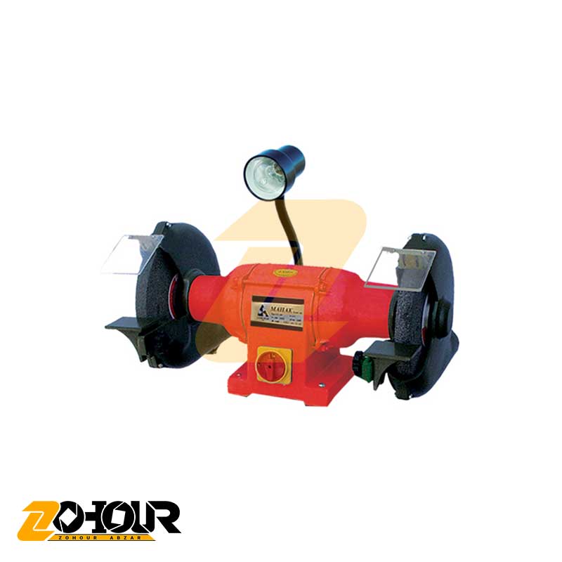 سنگ سنباده رومیزی سه فاز چراغ دار محک مدل Mahak GD-300 HL