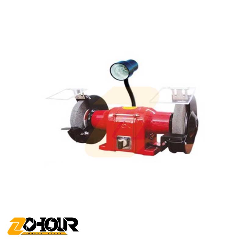 سنگ سنباده رومیزی 200 میلیمتری سه فاز چراغ دار محک مدل Mahak GD-200-3HL