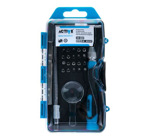 پیچ گوشتی و سری پیچ گوشتی AC-6333SP اکتیو (مجموعه 33 عددی)