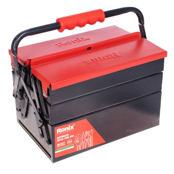 جعبه ابزار فلزی RH-9171 رونیکس (اتوماتیک 30 سانت 3 طبقه)