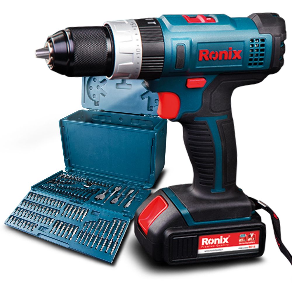 کیت دریل پیچ گوشتی شارژی 8616K رونیکس (16 ولت لیتیوم)