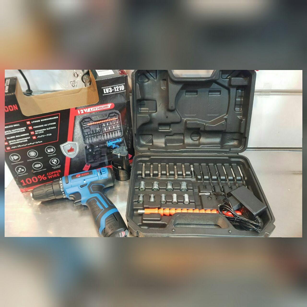 دریل پیچگوشتی شارژی ۱۲ولت ادون مدل LV3-1210