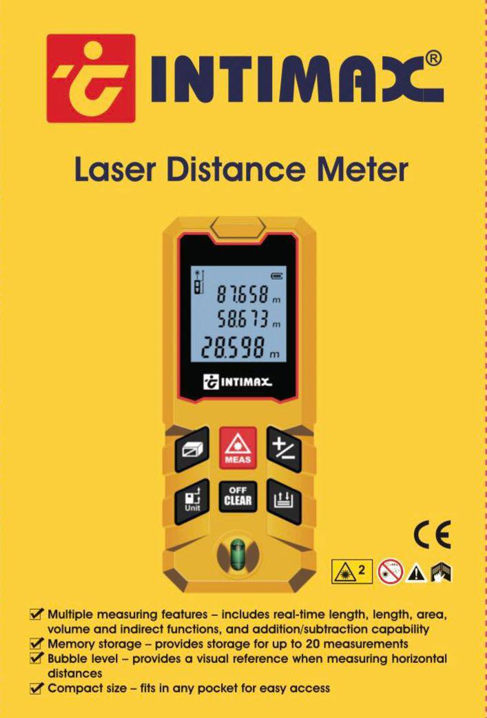 متر لیزری ضد آب اینتیمکث مدل INTI-40-60-100M