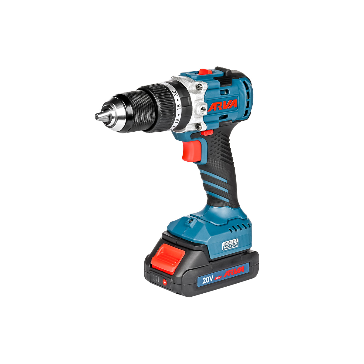 دریل شارژی چکشی براشلس ۲۰ ولت آروا مدل ۵۸۱۹