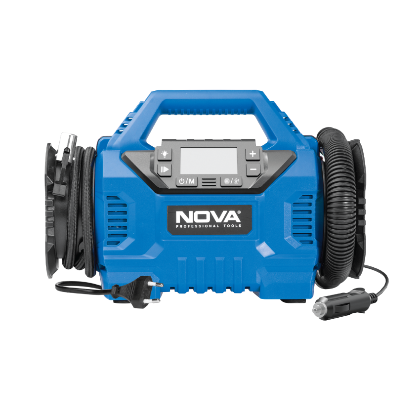 مینی کمپرسور سه کاره فندکی و برق شهری نووا مدل 9163