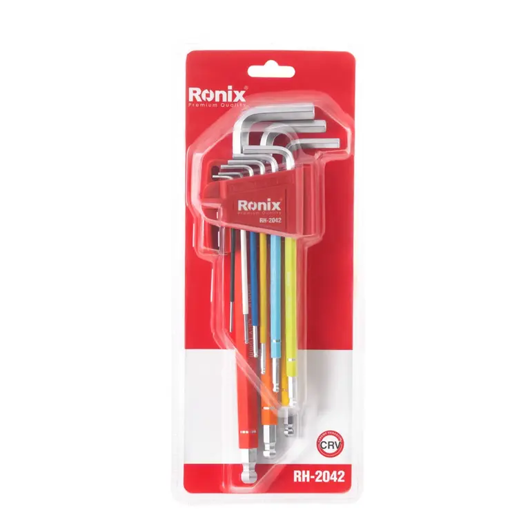 ست 9 عددی آچار آلن شش گوش بلند رونیکس مدل RH-2042