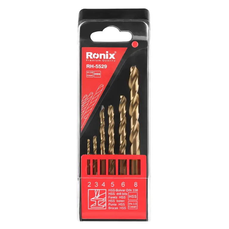 مجموعه 6 عددی مته 5% کبالت رونیکس مدل RH-5529