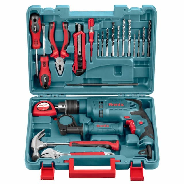 کیت دریل چکشی 13 میلی متری رونیکس مدل RS-0001