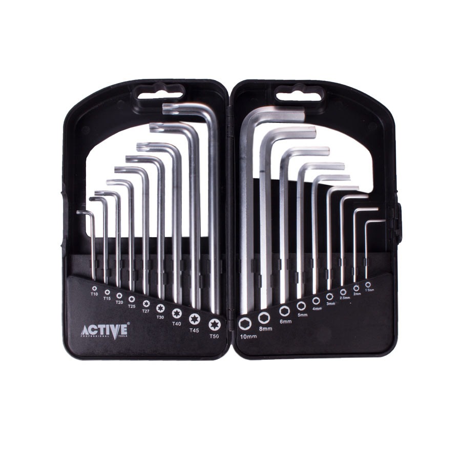 مجموعه 18 عددی آچار آلن اکتیو تولز مدل AC-6318L