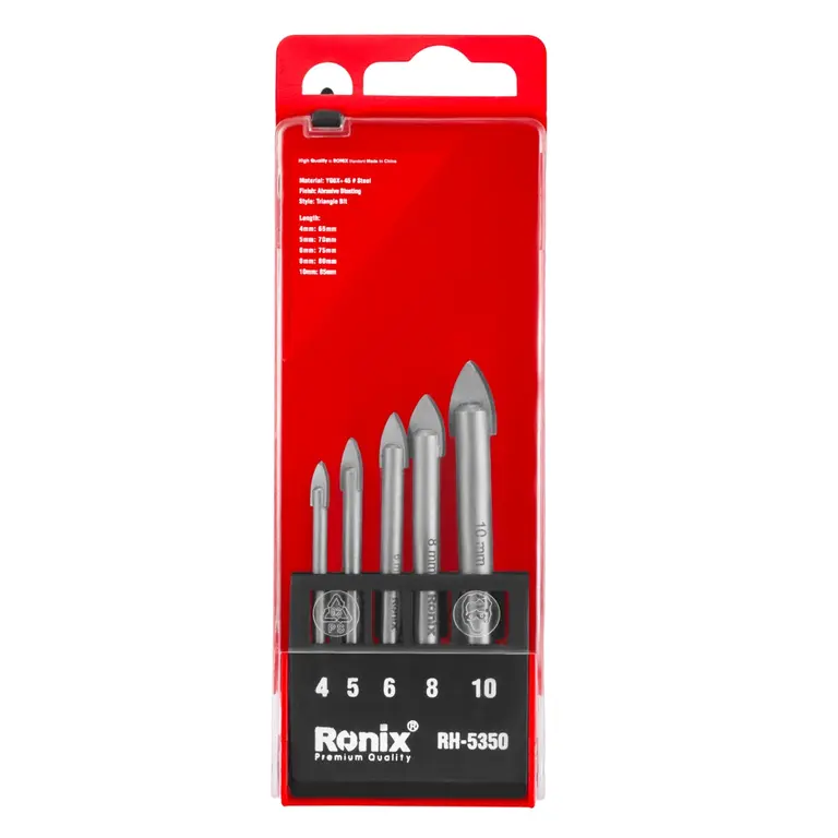ست 5 عدی مته شیشه رونیکس مدل RH-5350