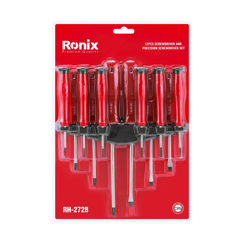 ست 12 عددی پیچ گوشتی و پیچ گوشتی ساعتی رونیکس مدل RH-2728