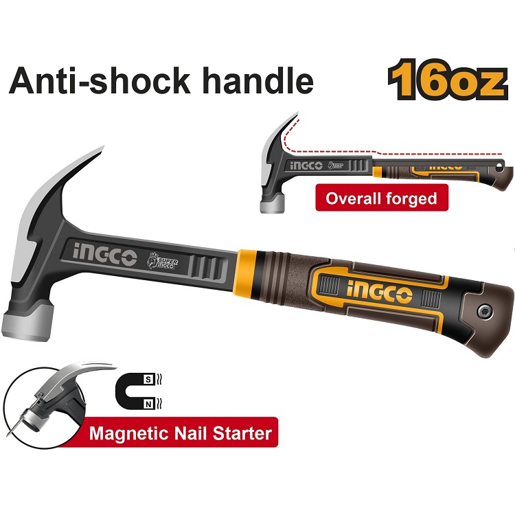 چکش دو شاخ 450 گرمی اینکو مدل HCH81016L