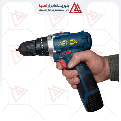 دریل پیچگوشتی شارژی چکشی اپکس 14ولت APX-3014