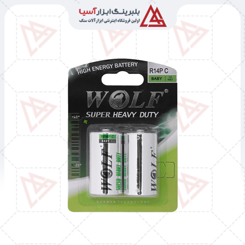 باطری های (بزرگ )و(متوسط ) WOLF مدل  ( Super Heavy Duty)و(Alkaline Maximum) ((بسته ها 2عددی ))